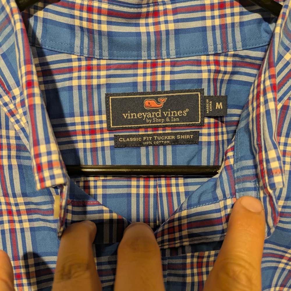 Vineyard Vines Blue Plaid Men's Shirt